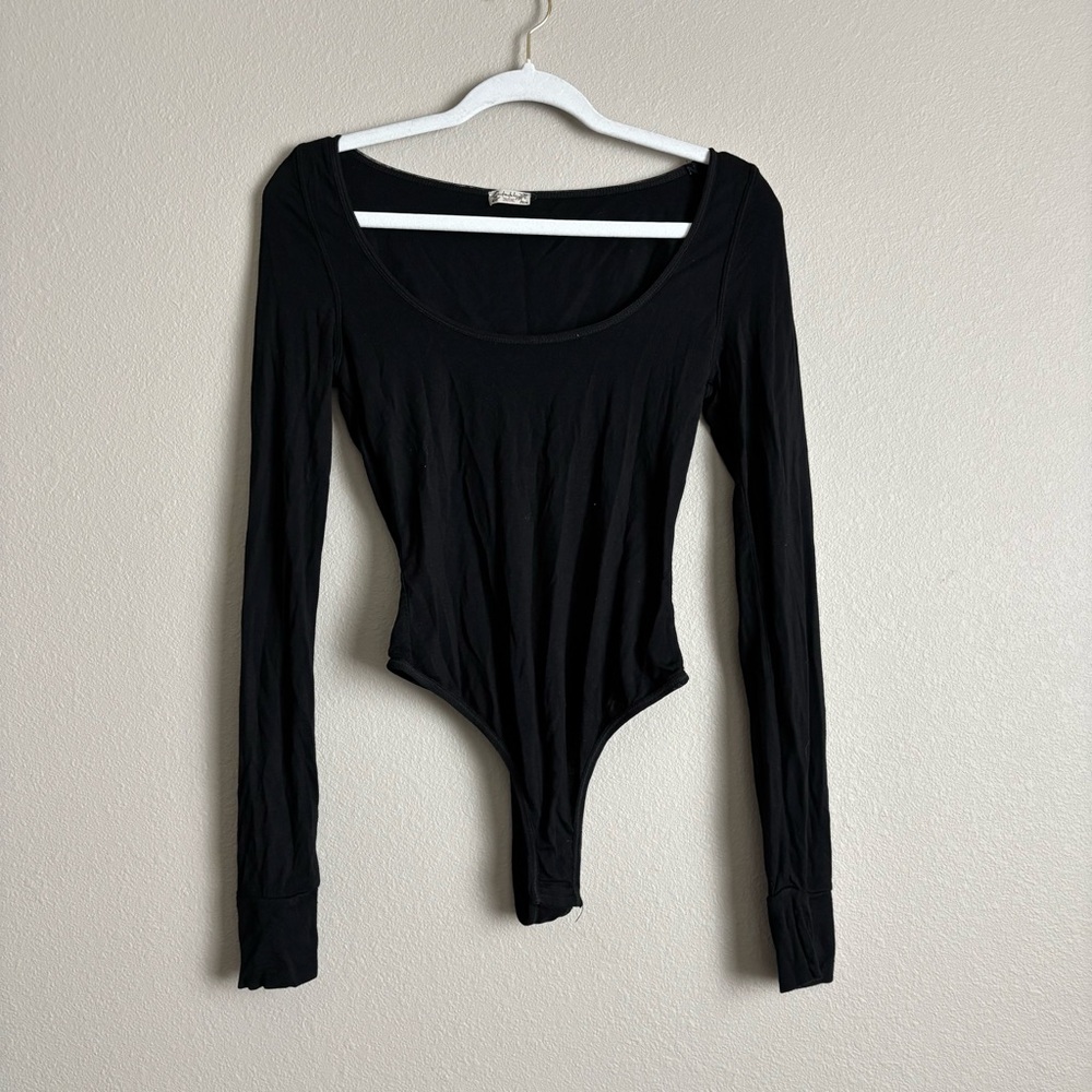 FP Black Long Sleeve Bodysuit